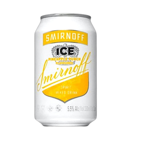 smirnoff ice pineapple punch can 330ml smirnoff ice pineapple punch can 330ml